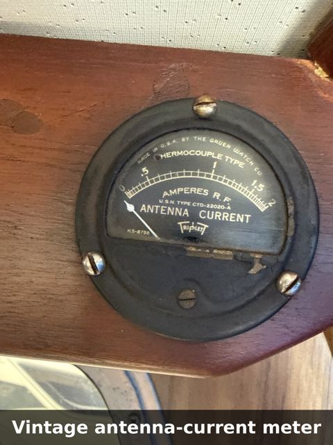 Vintage antenna-current meter