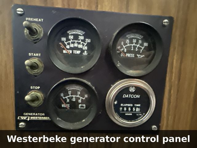 Westerbeke generator control panel